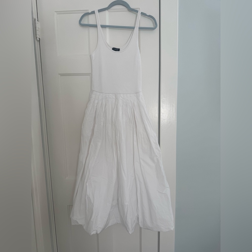 J Crew mixed media bubble hem midi dress